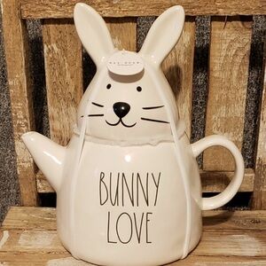 Rae Dunn “Bunny Love” Ceramic Teapot